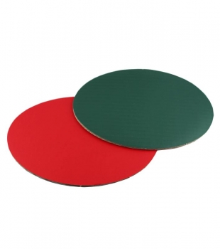 Dekoscheibe rot/grün oval 300x200mm